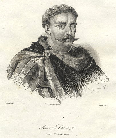 Poland, portrait of King Jan III Sobieski, 1843