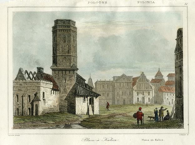 Poland, Kalisz, town square, 1843