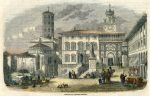 Italy, Perugia, the Grand Square, 1859