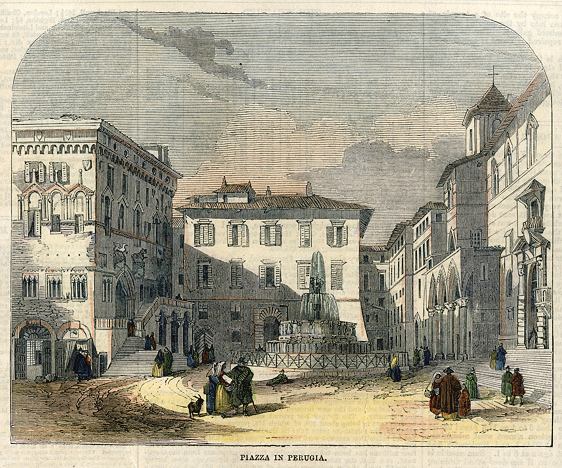 Italy, Perugia, Piazza, 1859