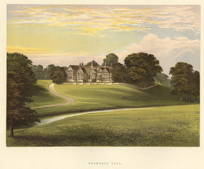 Cheshire, Bramhall Hall, 1880