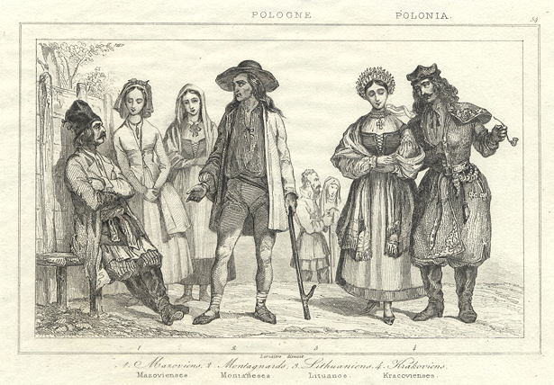 Poland, ethnic groups, 1843