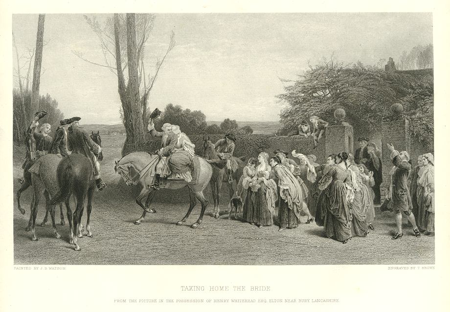 Taking Home the Bride, after J.D.Watson, 1881