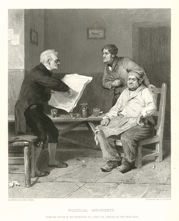 Political Opponents, engraving after John Buer, 1881