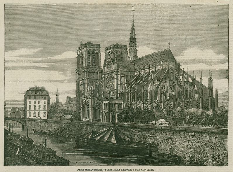 Paris, Notre Dame new spire, 1859