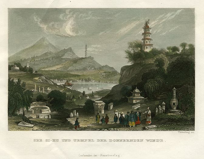 China, Lake See-Hoo & Temple of the Thundering Winds, 1845