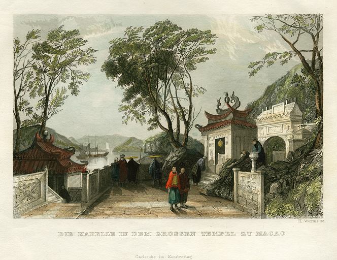 Macao, Temple, 1845