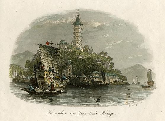 China, Golden Island on the Yang-tse-Kiang River, 1845