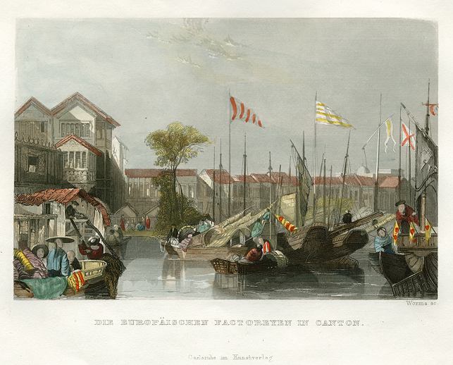 China, European Factories at Canton, 1845