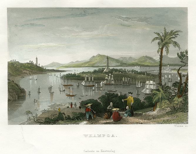 China, Whampoa, from Dane's Island, 1845