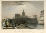 Russia, St.Petersburg, The Kazan Church and Bridge, 1836