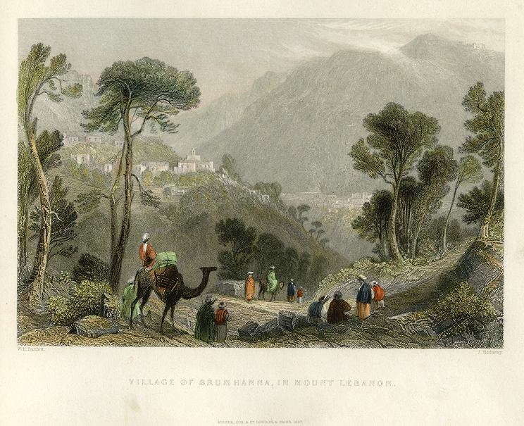 Lebanon, Village of Brumhanna in Mount Lebanon, 1838