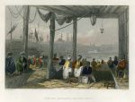 Turkey, Constantinople, Coffee Kiosk on the Port, 1838