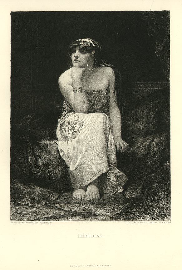 'Herodias', etching by Leopold Flameng after Benjamin Constant, 1882