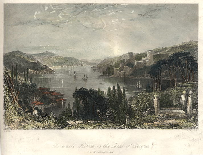 Turkey, Roumeli Hissar (Castle of Europe), 1838