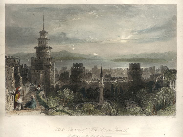 Turkey, Constantinople, State Prison of 'The Seven Towers', 1838