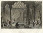 Turkey, Constantinople, Turkish Bath, 1838