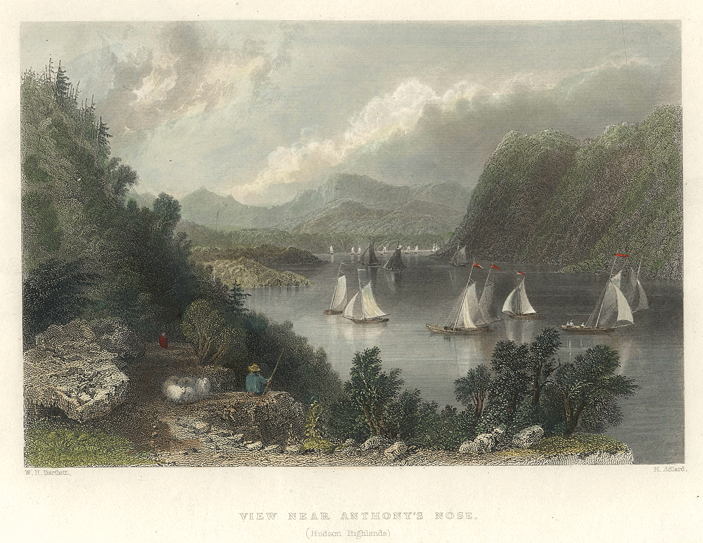 USA, Hudson Highlands, view near Anthony's Nose, 1840