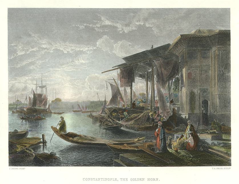 Constantinople and the Golden Horn, after J Jacobs, 1857