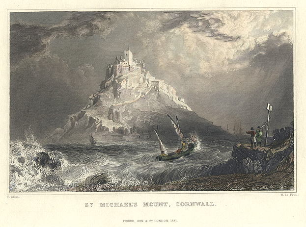 Cornwall, St.Michael's Mount, 1832