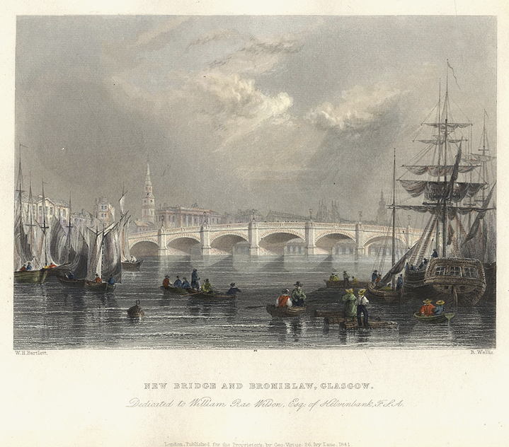 Scotland, Glasgow view, 1842