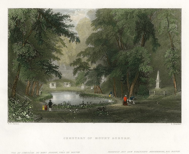 USA, Cemetery of Mount Auburn, 1840