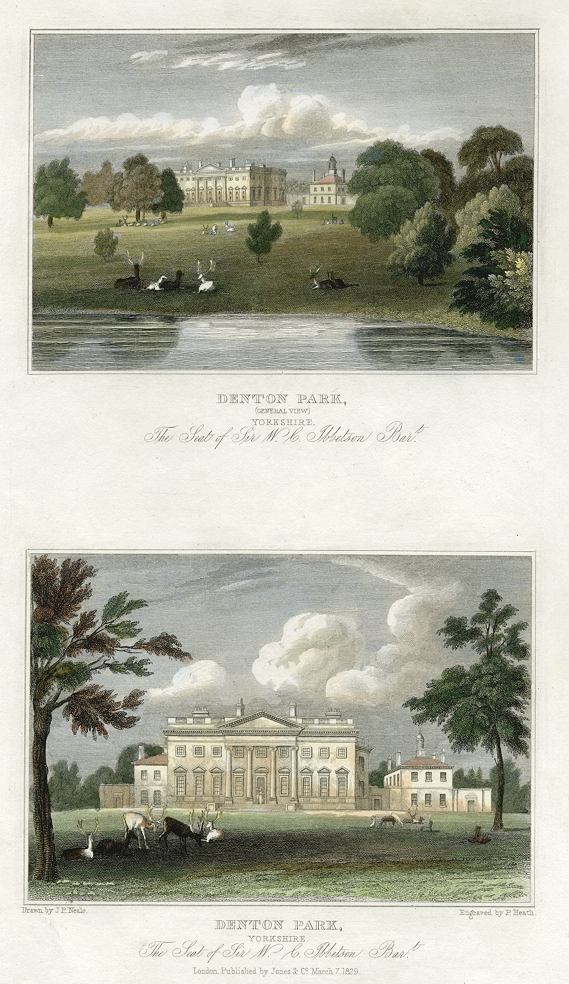 Yorkshire, Denton Park (2 views), 1829