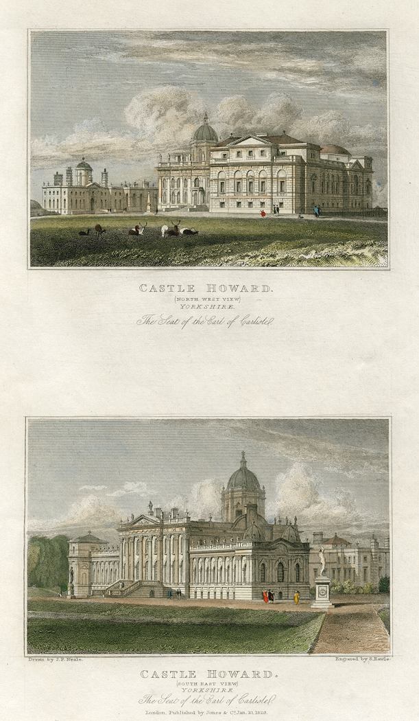 Yorkshire, Castle Howard (2 views), 1829