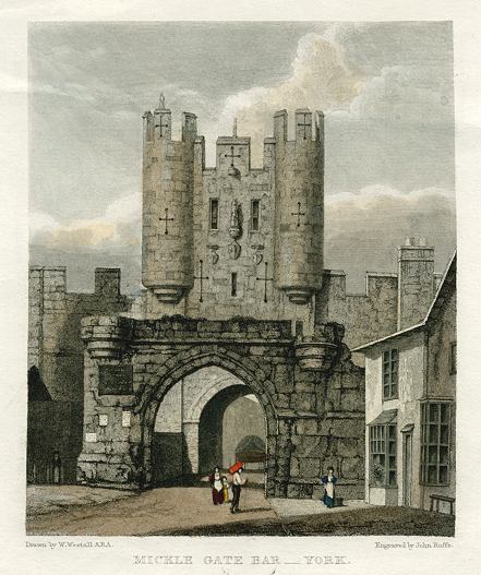 York, Micklegate Bar, 1830