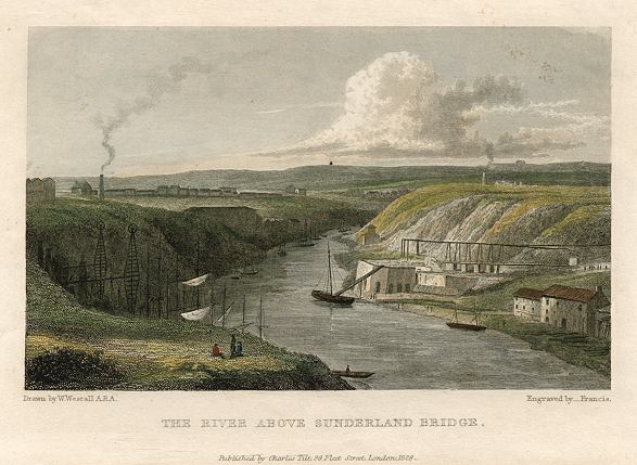 Durham, River above Sunderland Bridge, 1830