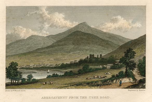 Wales, Abervagenny view, 1830