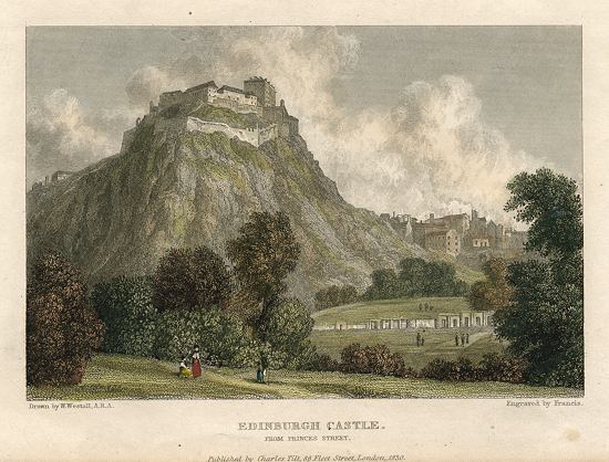 Scotland, Edinburgh Castle, 1830