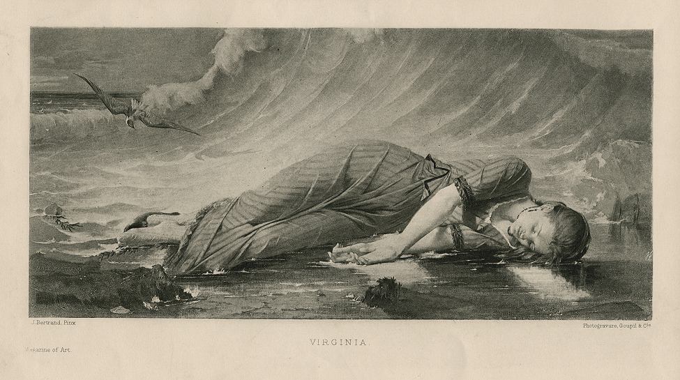 Virginia, photogravure after picture by J.Bertrand, 1888