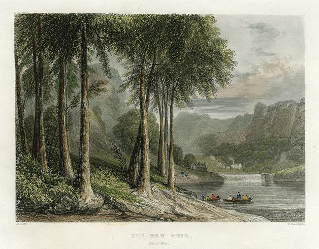 Monmouthshire, The New Weir, on the River Wye, 1838