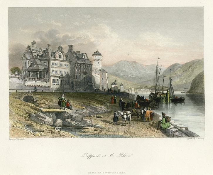 Germany, Boppart, on the Rhine, 1841