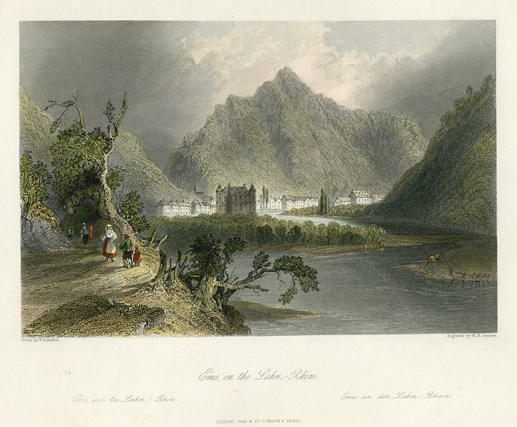 Germany, Ems, on the Lahn - Rhine, 1841