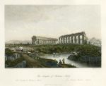 Italy, Temples of Paestum, 1841