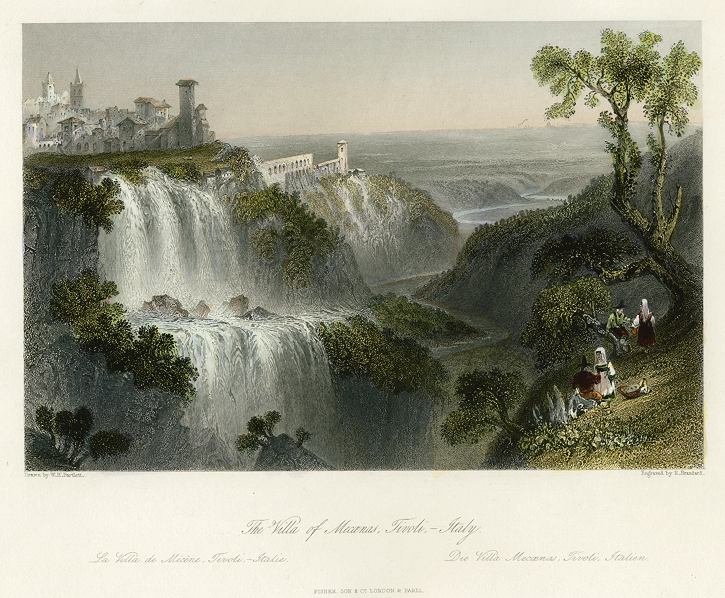 Italy, Tivoli, Villa of Mecaenas, 1841