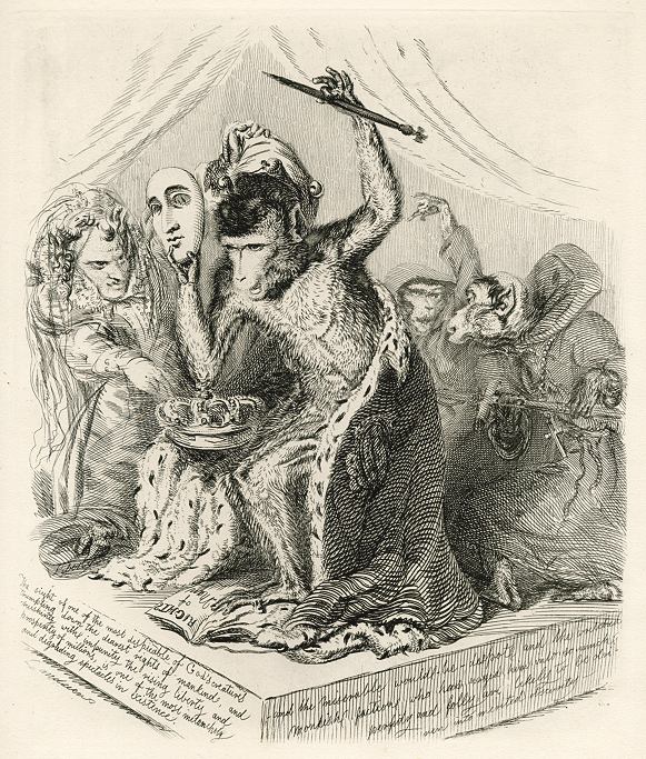 Monkeyana caricature by Thomas Landseer, 1828