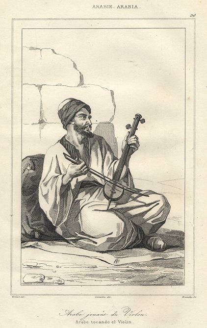 Arabia, Arab muscician, 1847