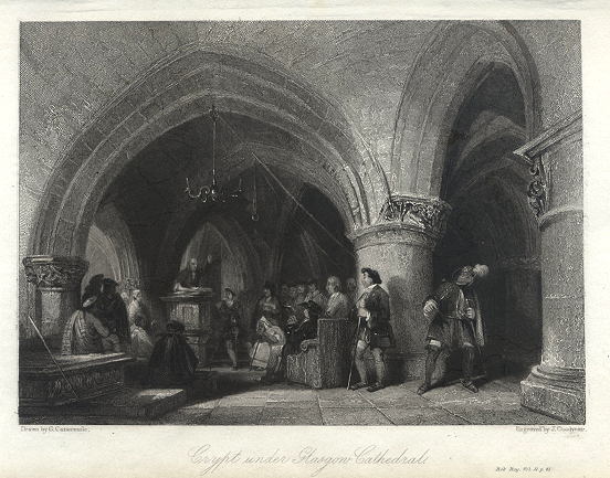 Scotland, Glasgow Cathedral Crypt, 1835