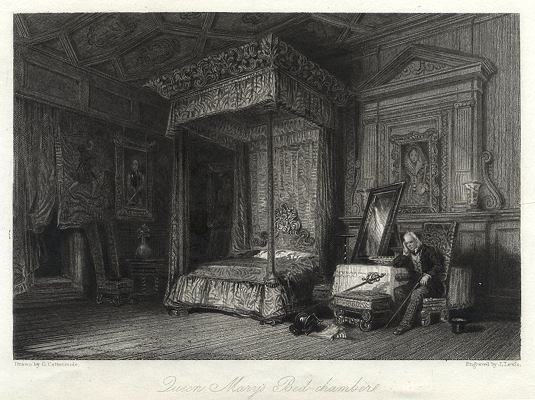 Scotland, Holyrood House, Queen Mary's Bedchamber, 1835