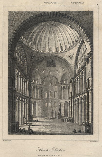 Turkey, Istanbul, St.Sophia interior, 1847