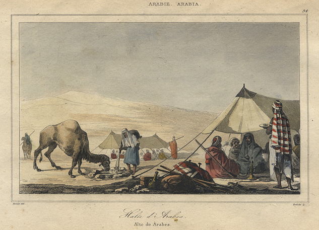 Arabia, Arab camp, 1847