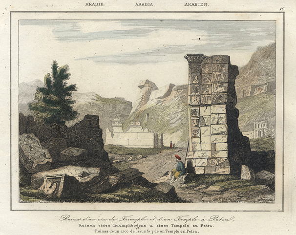 Jordan, Petra ruins, 1847