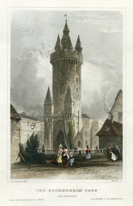 Germany, Frankfurt, the Eschenheim Gate, 1833