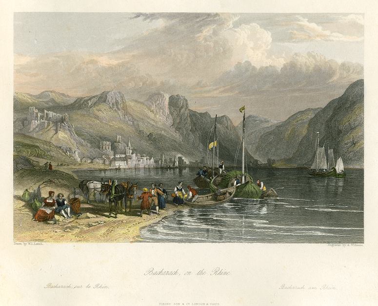 Germany, Bacharach view, 1841