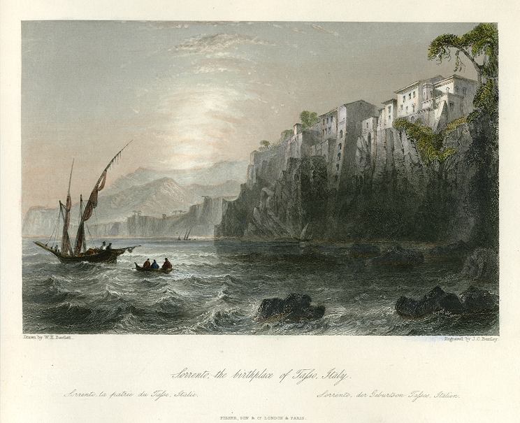 Italy, Sorrento view, 1841