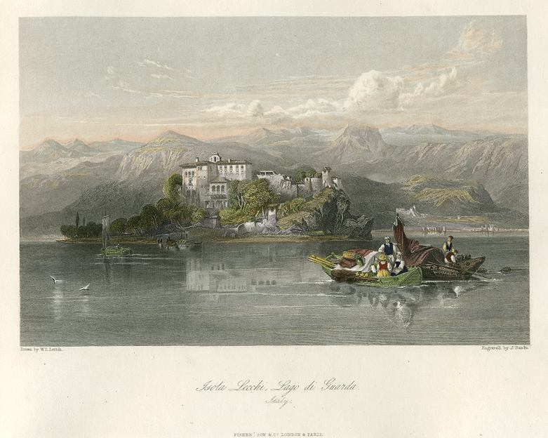 Italy, Lake Garda, Isola Lecchi (Isola di Garda), 1841