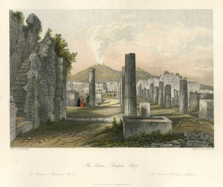 Italy, Pompeii, the Forum, 1841